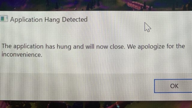フォートナイトプレイ中にクラッシュした画面